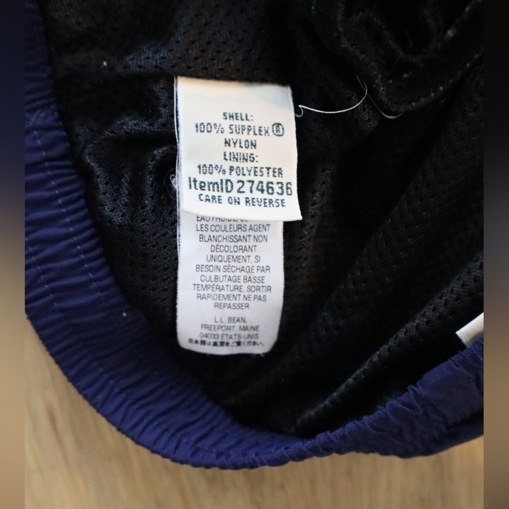 L.L. Bean Navy Supplex Nylon Athletic Shorts - Picture 4 of 4